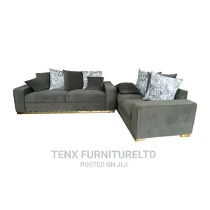 SOFA SET (Beautiful Suede Upholstery)