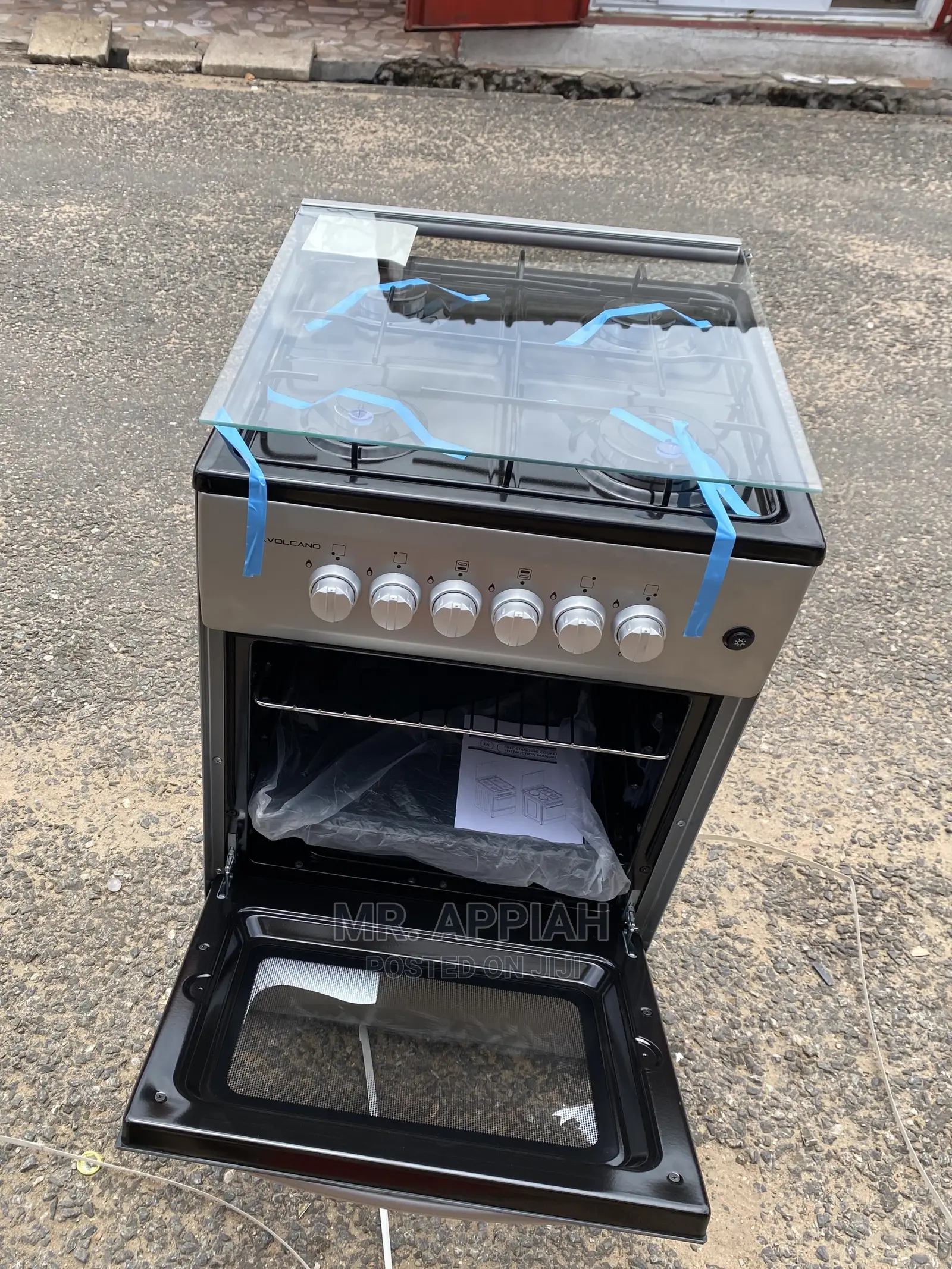 Classic 50*50 Volcano Ferre 4gas Burner,Grill and Oven(Gray)