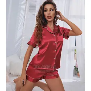 Soft Silk Short Sleeves Pyjamas