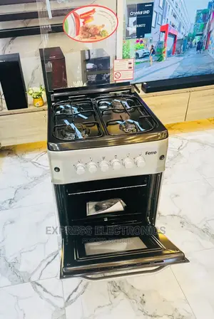 Sliver Color 50/55 4burner Grill Oven Gas Cooker Stove