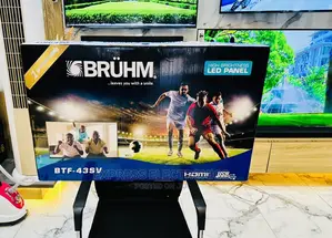 Glossy Sleek Black Bruhm 43′′ FHD Smart LED TV [ BTF-43SV