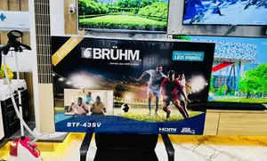 Glossy Sleek Black Bruhm 43′′ FHD Smart LED TV [ BTF-43SV