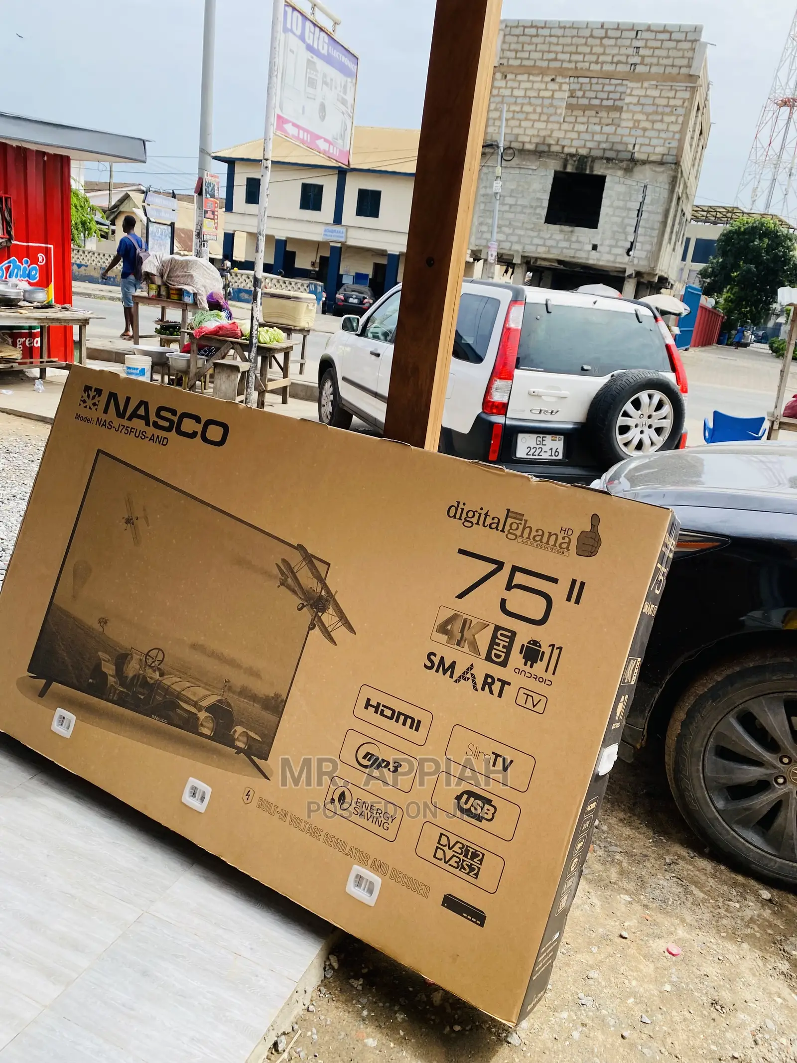 Original Nasco 75 Inch Digital Smart Tv,Nas-J75fus-and 