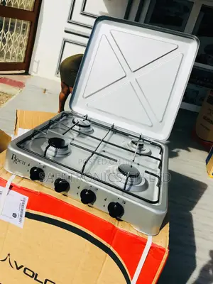 High Quality 4 Gas Burner Volcano Metallic Gray Stove 