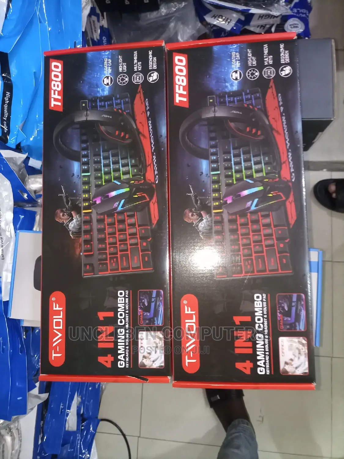 Gaming Keyboard With Mouse and Headset