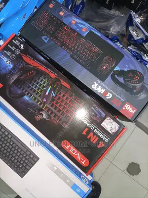 Gaming Keyboard With Mouse and Headset