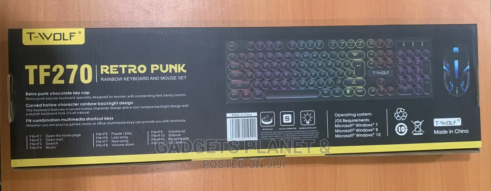 T-Wolf RGB Backlit Gaming Keyboard and Mouse Set - Tf270