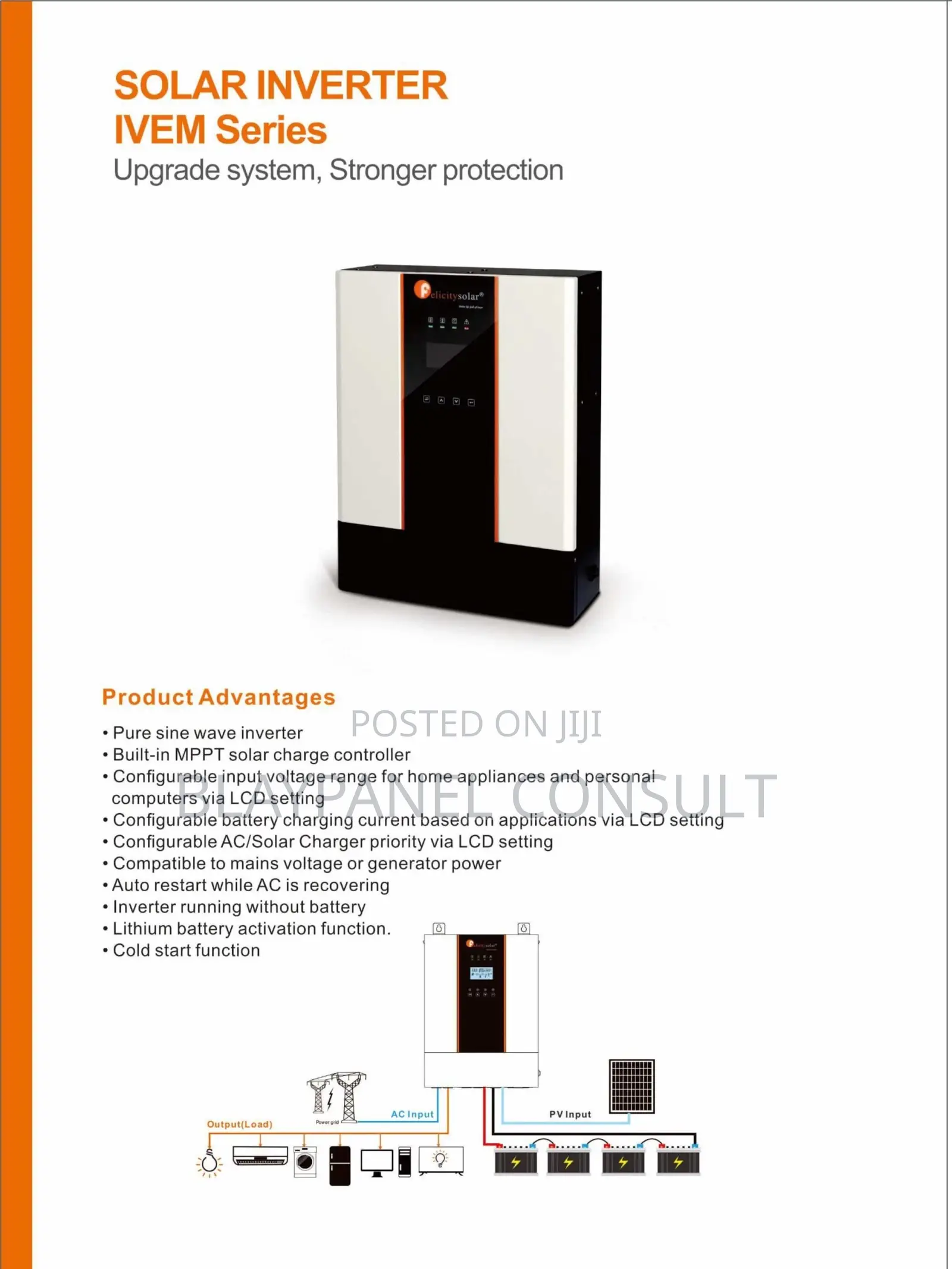 5kw 48v (500voc) Felicity Hybrid Inverter