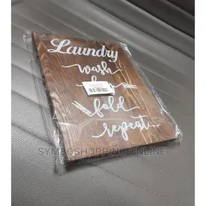 Laundry Rules Wash Dry Wood Decor