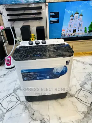 Semi Automatic Midea 7kg Twintub Topload White