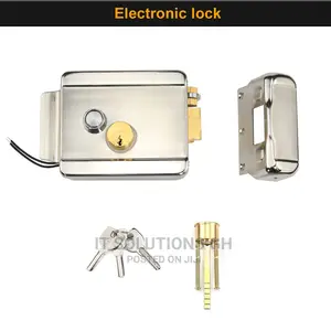 12V Metal Electric Gate Lock With Double Cylinder Locks 3A P
