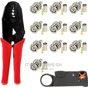Rg60 BNC Crimp Connectors and Coax Cable Crimp Tool for Rg5
