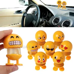 Emoji Dolls Toy Car Dashboard Home Decor Smiling Face