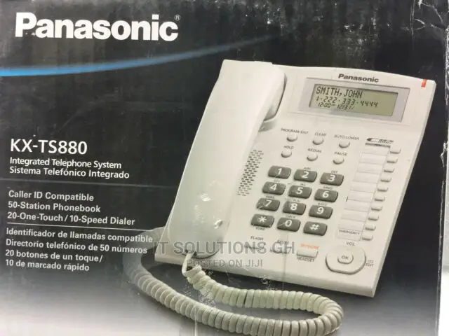 Panasonic Kx-ts880 Black Corded Phone Speakerphone Caller ID