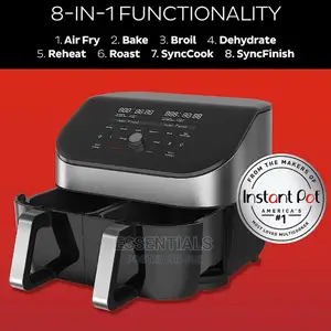 Instant Vortex Black 8-in-1 Dual Basket Air Fryer - 7.6L