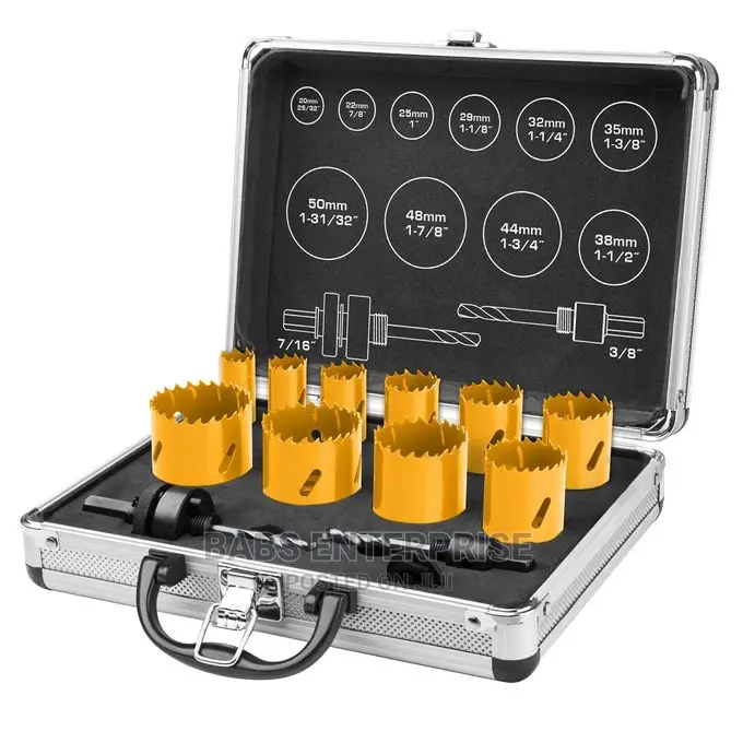 Ingco AKH0121 12 Piece Bi-Metal Hole Saw Set