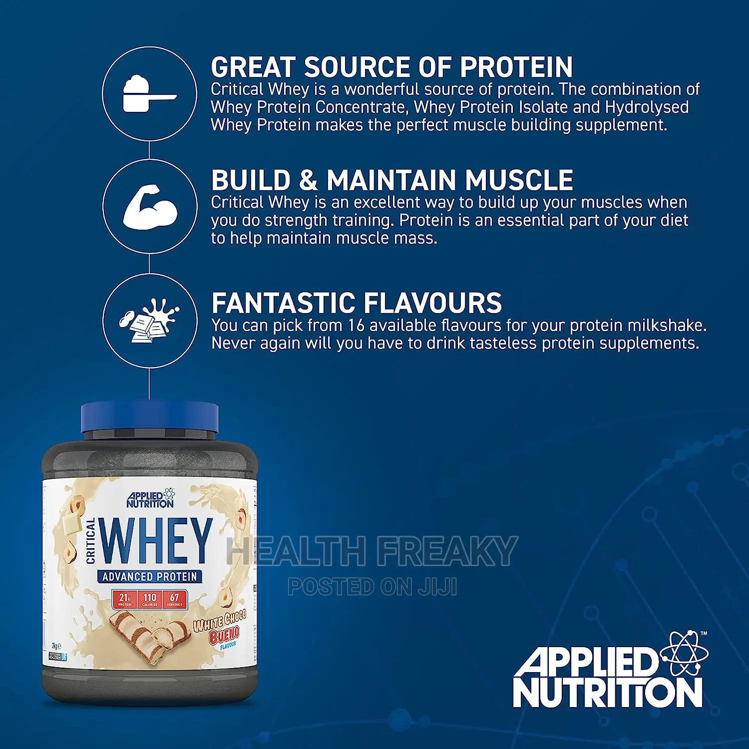 Whey Protein Isolate Critical Whey for Building Muscle 2kg