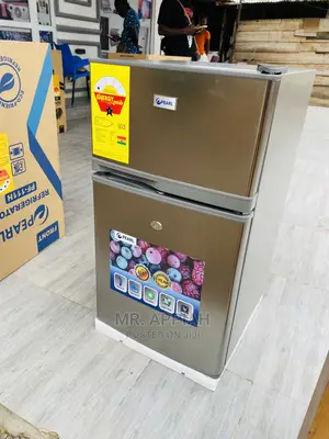 (Gray)Long Lasting Pearl Double Door Refrigerator(PF-10t)