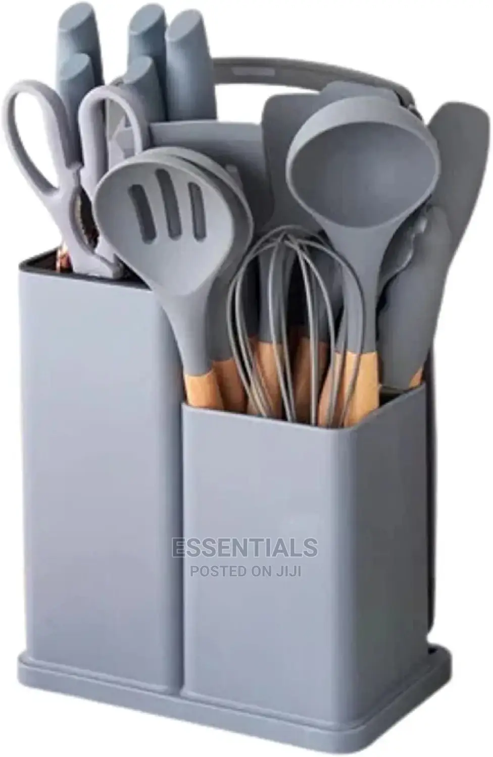 19pc Kitchen Cooking Utensils Knife Set With Block Holder