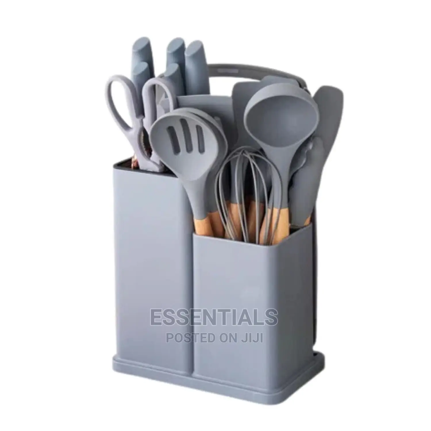 19pc Kitchen Cooking Utensils Knife Set With Block Holder