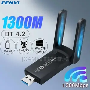 1300 MPS Usb 3.0 Wifi Adapter Bluetooth D-Band Network Card