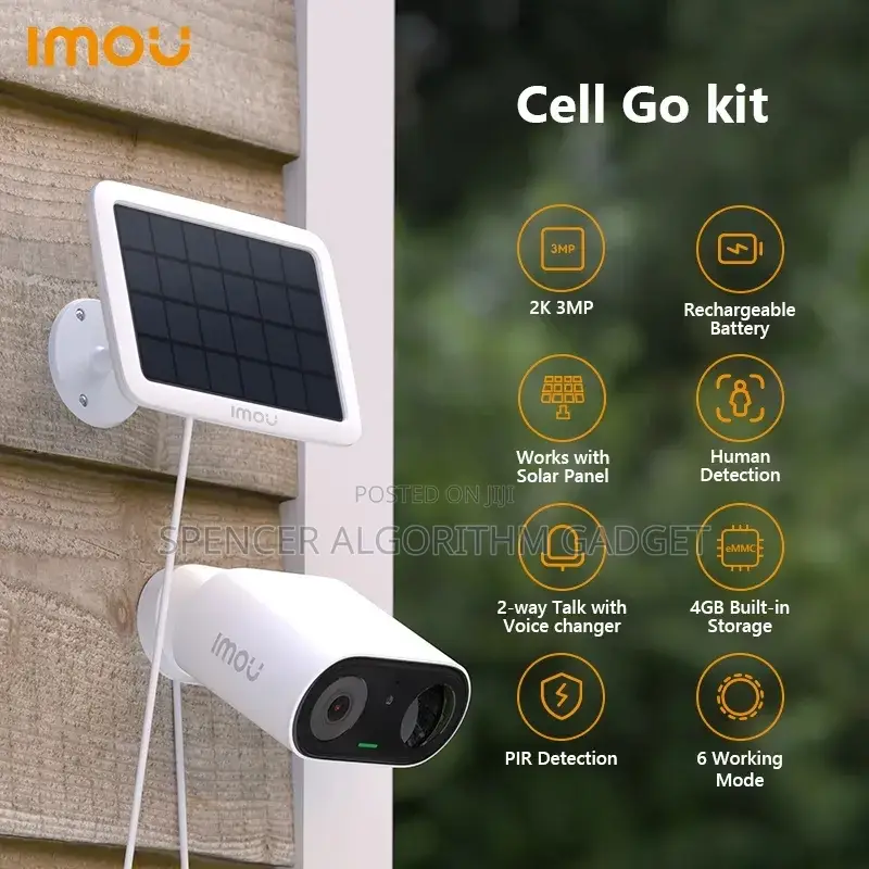 Imou Cell GO Batt Powered Security Cam + Solar Panel Kit