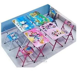 Kids Cartoon Characters Table and Chairs for Learning