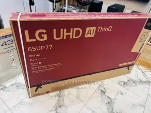 Glossy Black Slim UHD Smart LG Up77 65”Tv