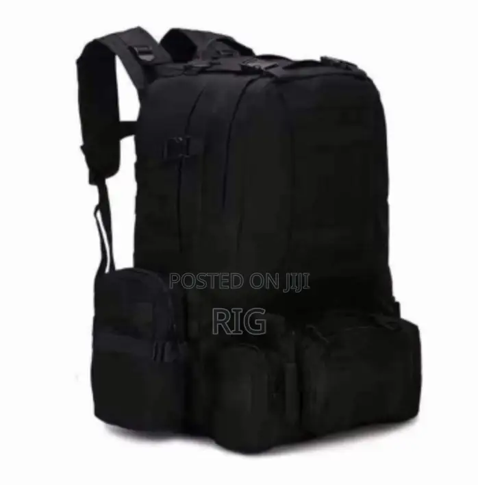 Black Military 50L Tactical Backpack