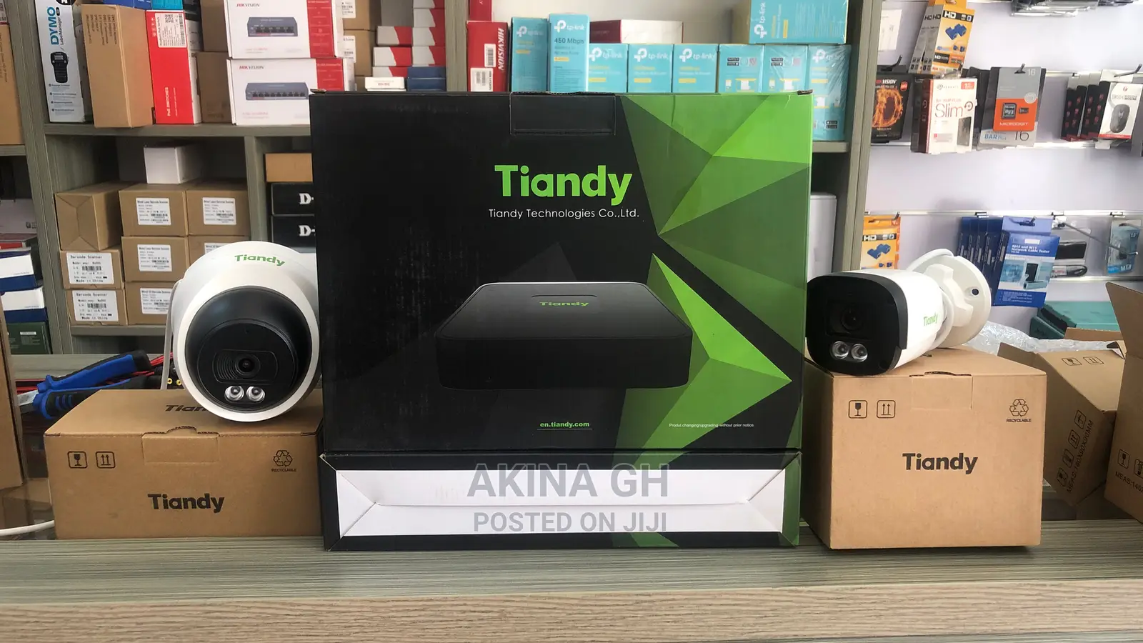 Tiandy 2mp Ip Full Color Audio CCTV Camera 4ch Set Kit