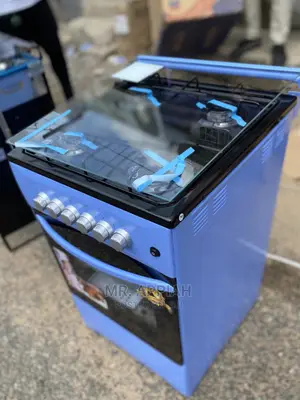 Anti-Rust Volcano 50x50 4 Gas Cooker With Glass Lid,.Blue