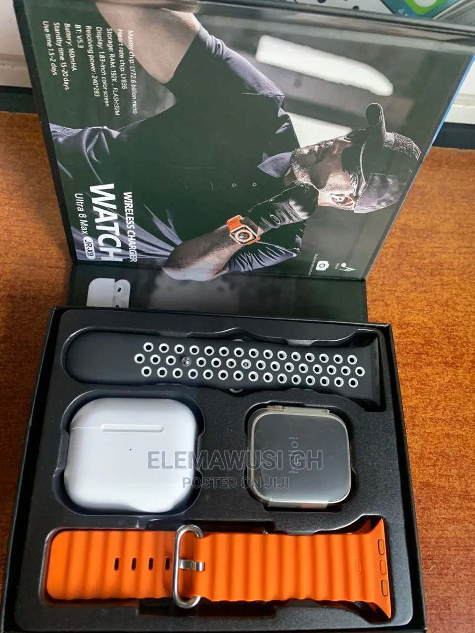 Ultra 8 Max Smart Watch Plus Free Airpods and Extra Straps