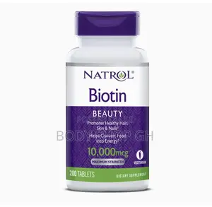 Natrol Biotin(10,000 McG) - For Healthy Hair, Skin and Nails