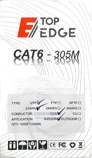 Top Edge Cat6 Utp 305m Higher Speed 1000mbps