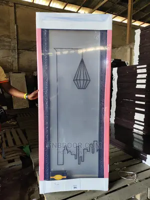 B402 Glass Door Bathroom Door Safety Glass Aluminum Frame
