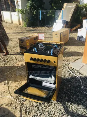 High Quality Gold Gas 4 Burner Oven Grill 50x50 Volcano