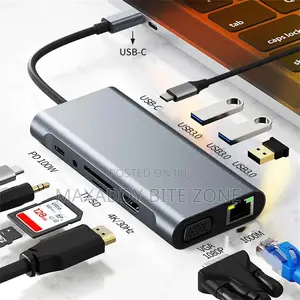 11 in 1 Usb 3.0 Type C Usb-C Data Hub Hdmi Vga Pd Charger
