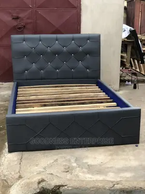 Ash Double Leather Bed Frame