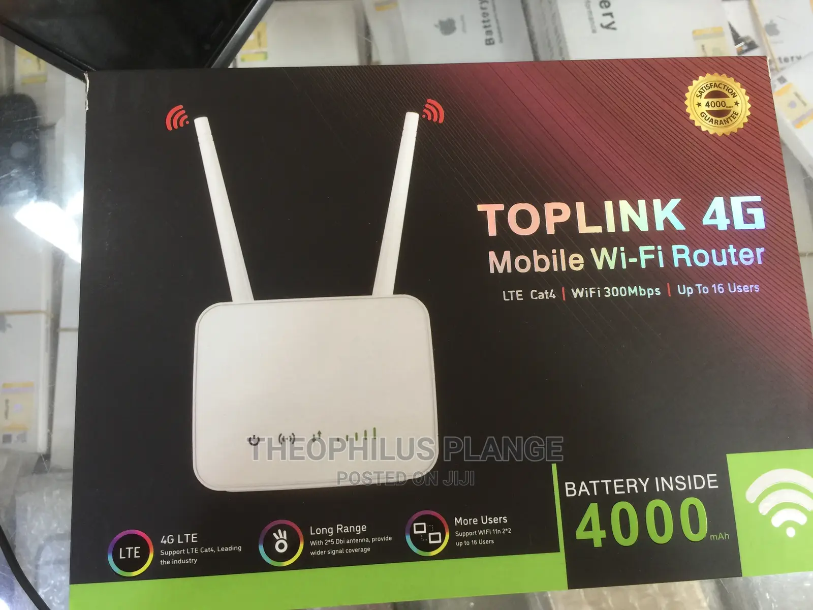 Toplink 4G Super Fast Mobile Wi-Fi Router With Battery.