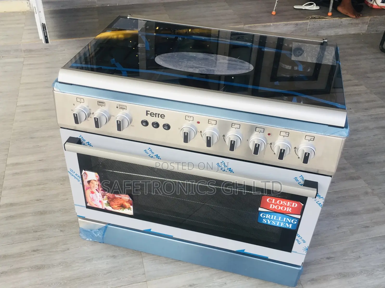 Neatly Sealed 5 Ferre Gas 60x90 Oven Grill 