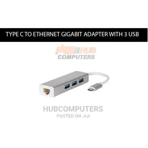 Type C to Ethernet Gigabit Adapter With 3 USB