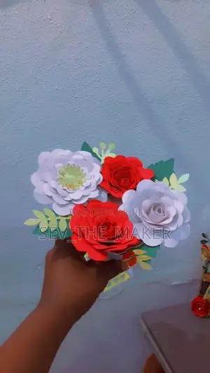 Paper Flowers and Vase Available for a Cool Price