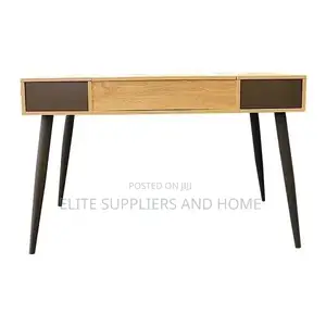 Dressing Table Wood With Metal Leg Mirror