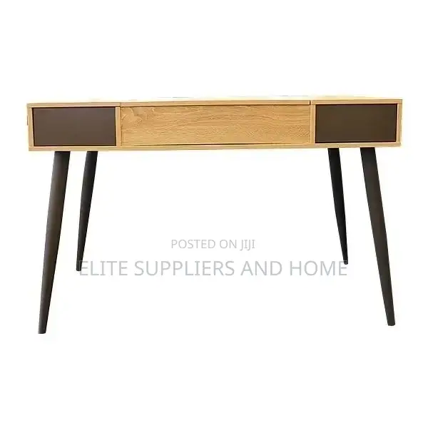 Dressing Table Wood With Metal Leg Mirror