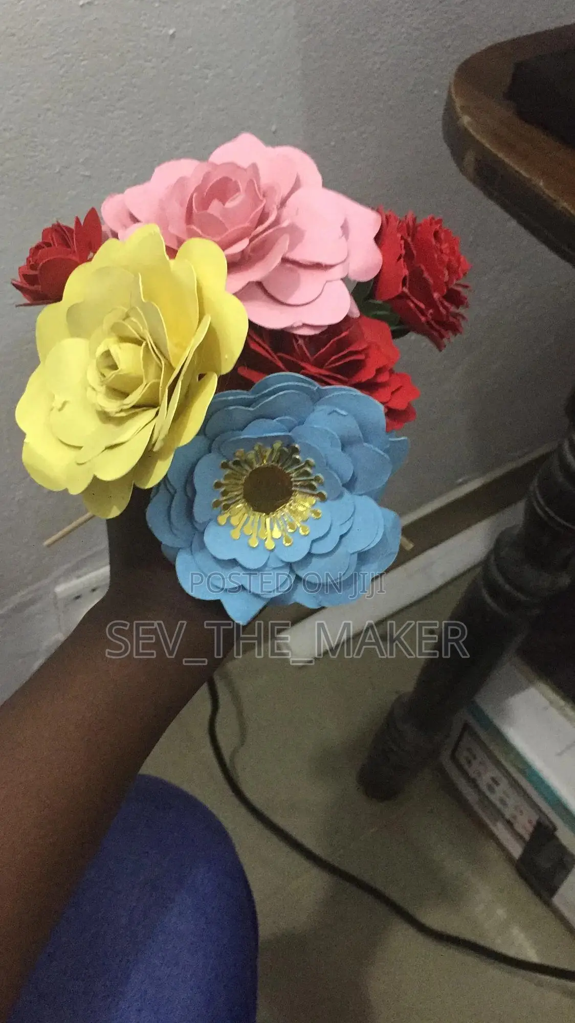 Paper Flowers and Vase Available for a Cool Price
