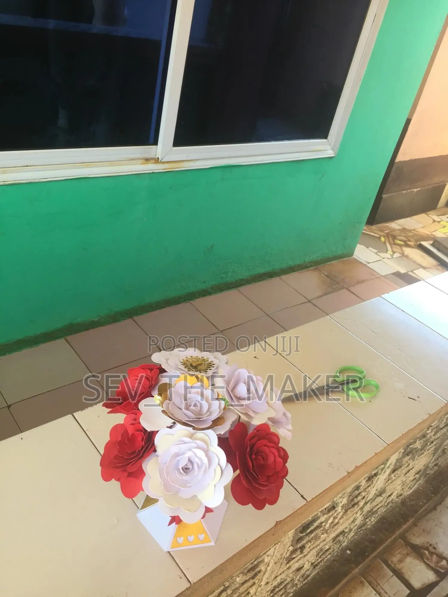 Paper Flowers and Vase Available for a Cool Price