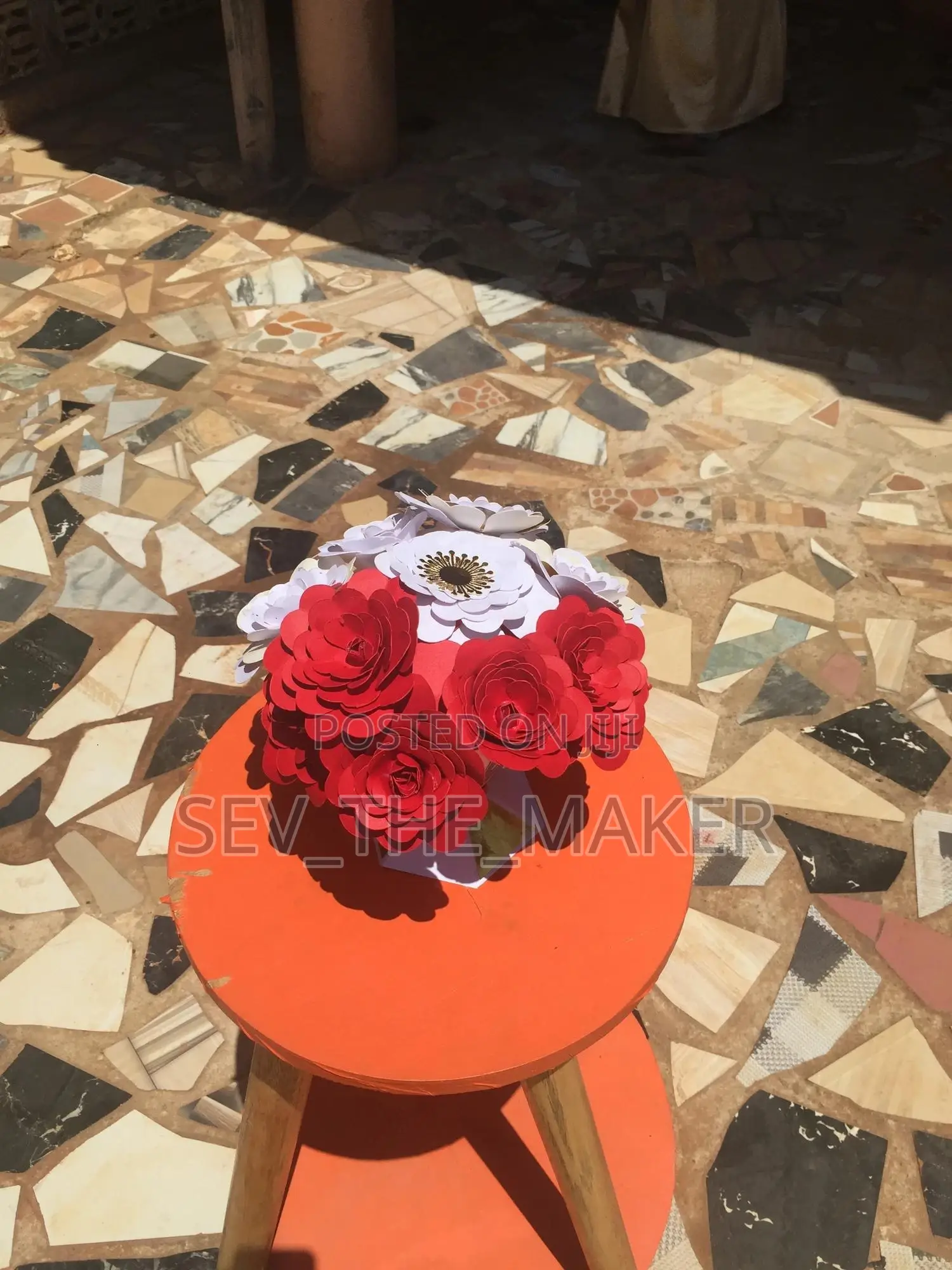 Paper Flowers and Vase Available for a Cool Price