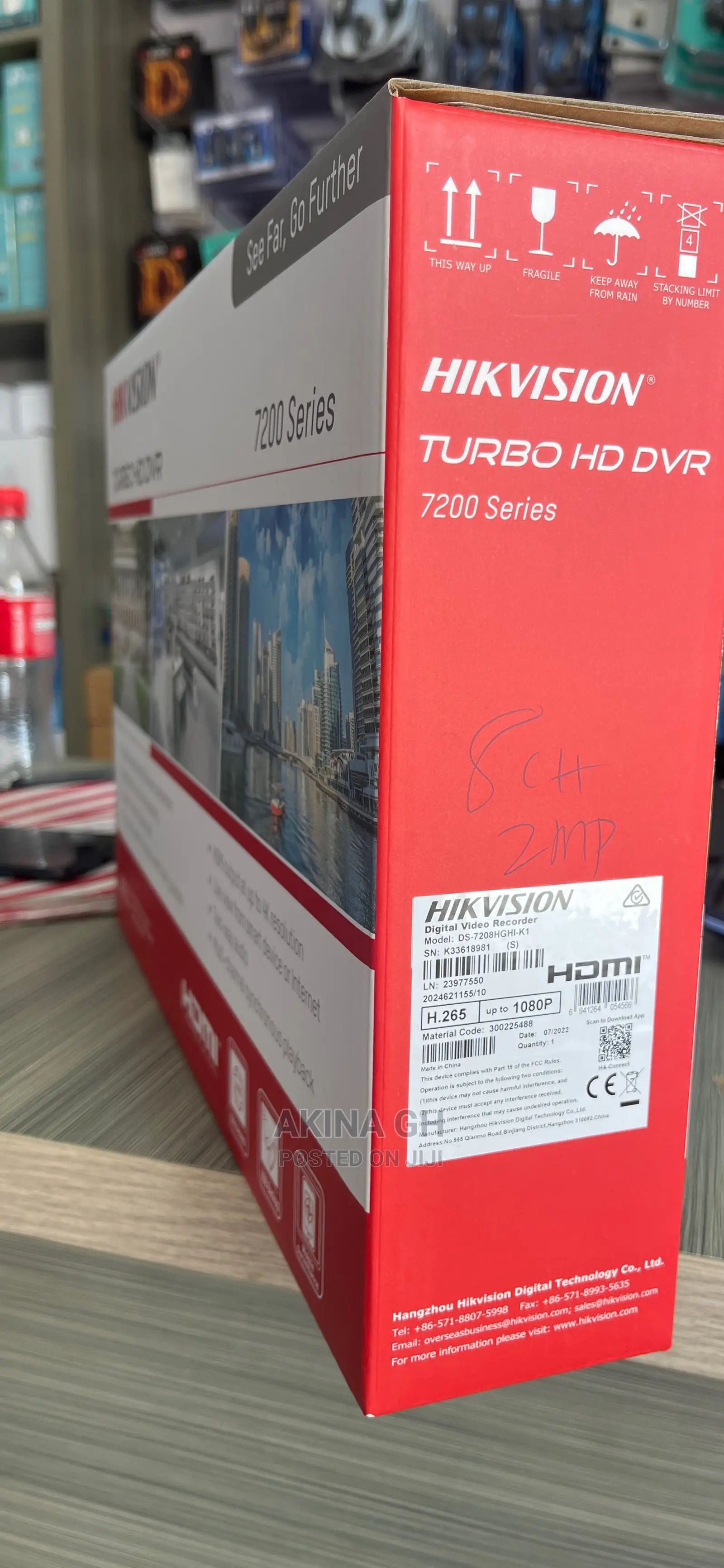 Hikvision 8ch DVR 2mp With Audio Support Ds-7208hgh1-