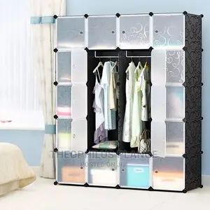 16 Cubes Plastic Wardrobe With Additional Shoe Space.