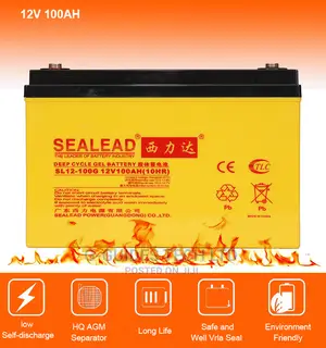 Sealead 12v 100ah Ups Battery, 12v 100ah Gel Solar Battery